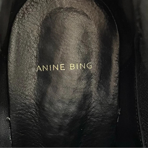Anine Bing Stevie Black Croc Leather Booties size 39 - Picture 5 of 15